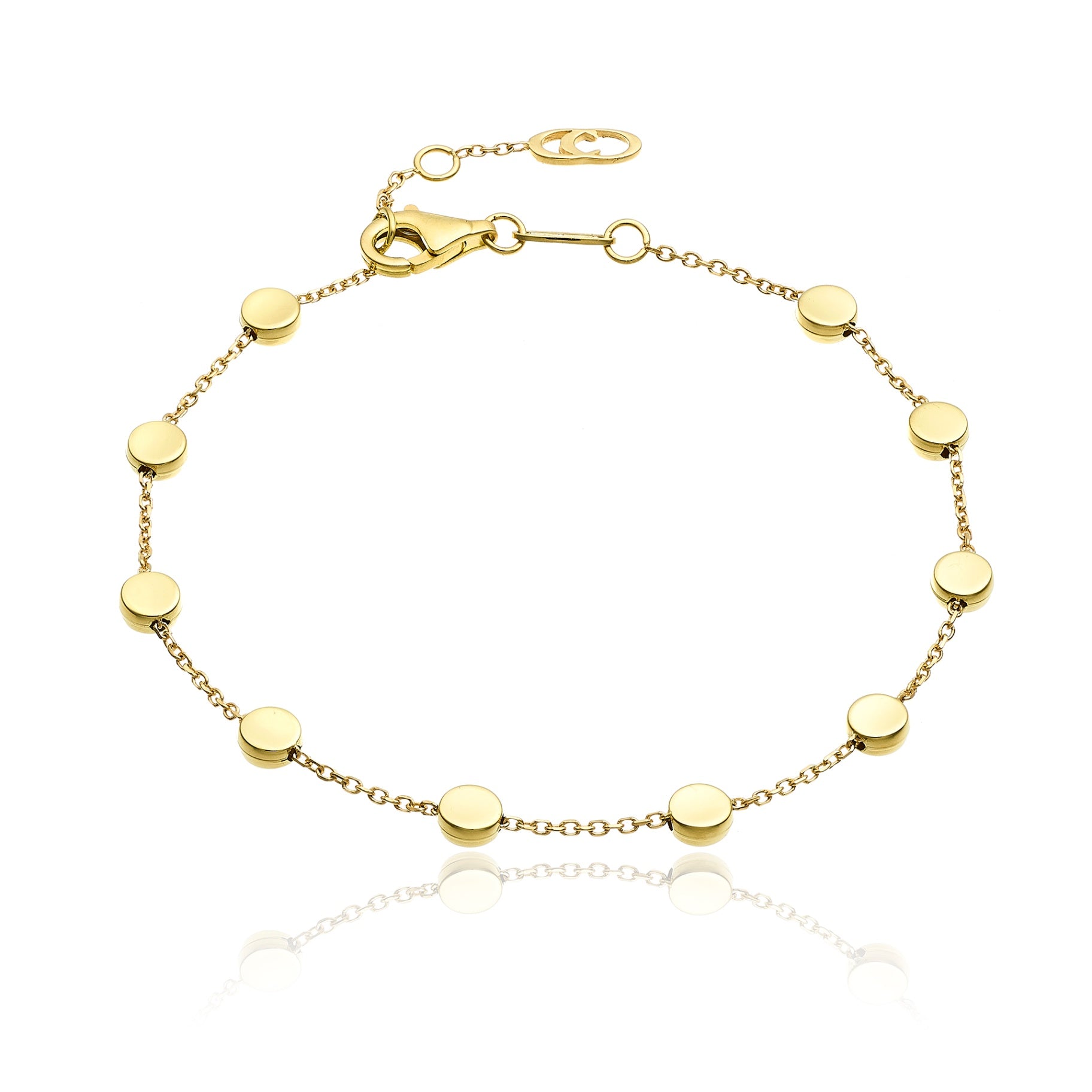 18K YG "Armillas Glow" Polished Circle Chain Bracelet by Chimento Main image