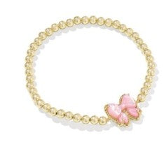 Haley Gold Plated Bow Stretch Bracelet in Blush Ivory MOP by Kendra Scott Main image