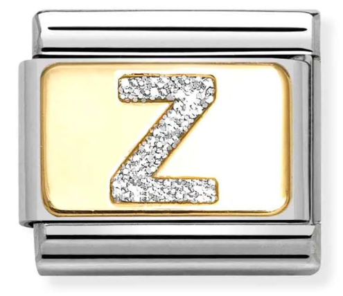 Sterling Silver & 18K Yellow Gold Letter Z Initial Charm