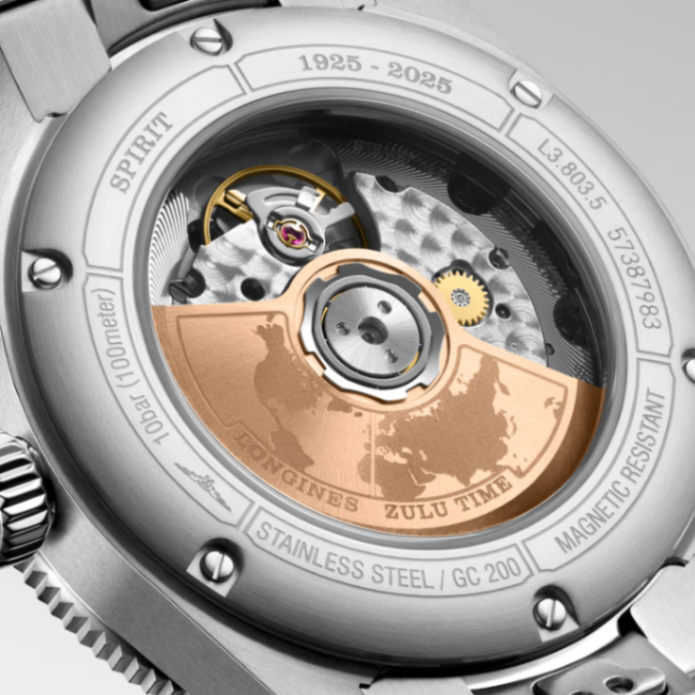 Longines Spirit Zulu Time 1925 with Black Dial & Rose Gold Bezel