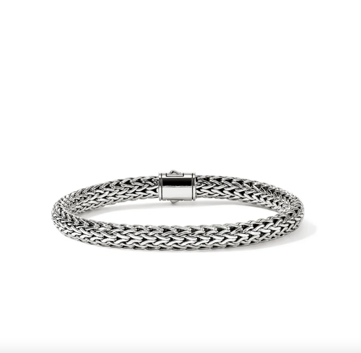 Sterling Silver Icon 6.5mm Bracelet with Blue Sapphire Clasp by John Hardy