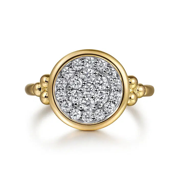 14K W/YG Diamond Pave Bujukan Ladies Ring by Gabriel NY Main image