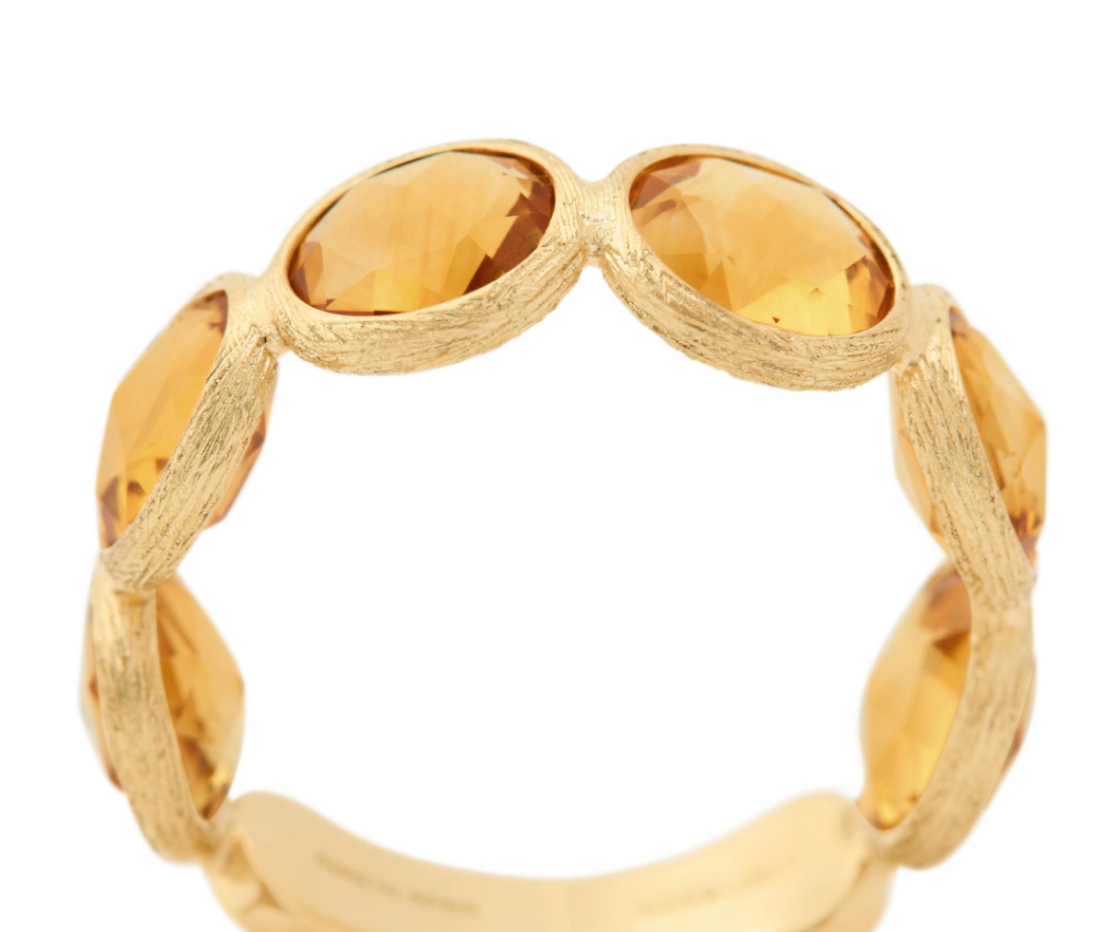 18K Yellow Gold Jaipur Bezel Set Citrine Band by Marco Bicego Secondary image