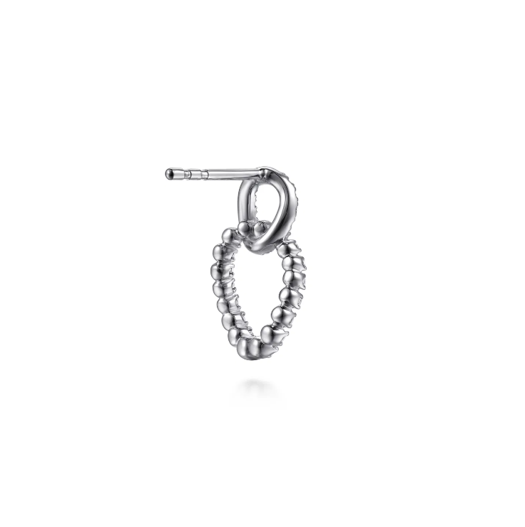 14K WG Diamond Link Drop Earrings by Gabriel NY