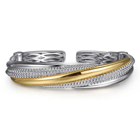 SS/14K YG Bujukan Multiple Row Bangle Bracelet by Gabriel NY Main image