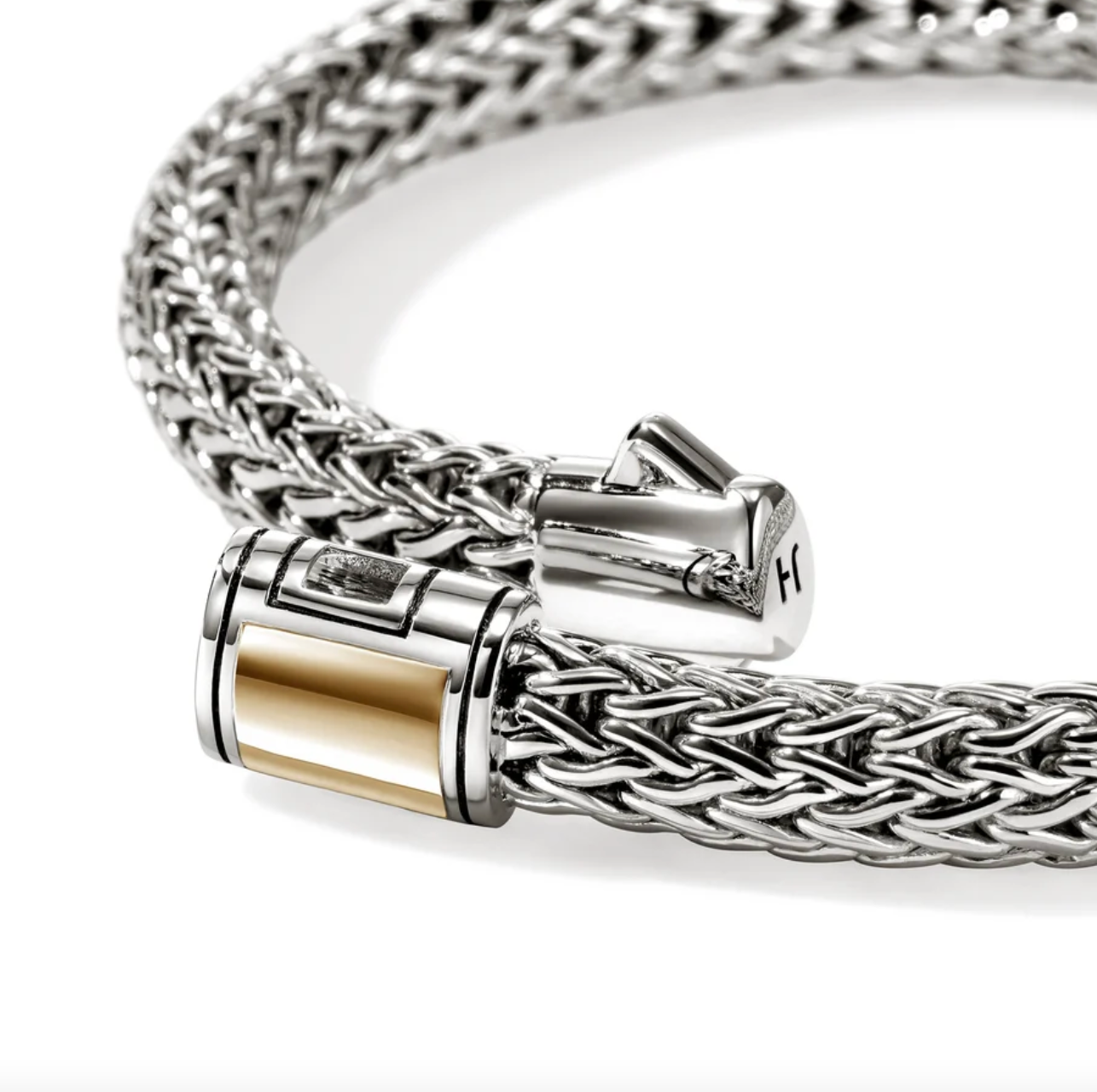 Sterling Silver & 14K Icon 6.5mm Bracelet with Gold Clasp by John Hardy