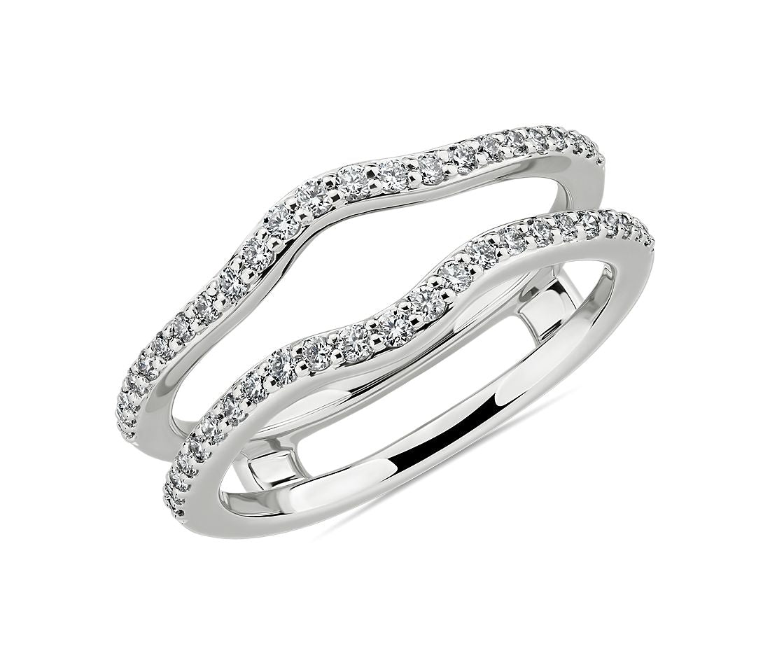 14K WG 1/3cttw Curved Insert Diamond Band by Diamonds Forever