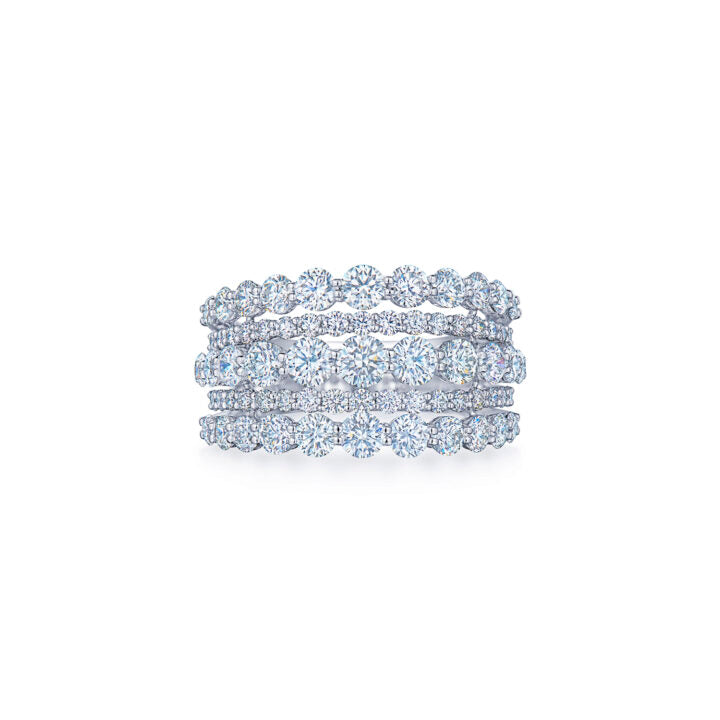 18K White Gold Lyric 5-Row Diamond Ring by KWIAT Main image
