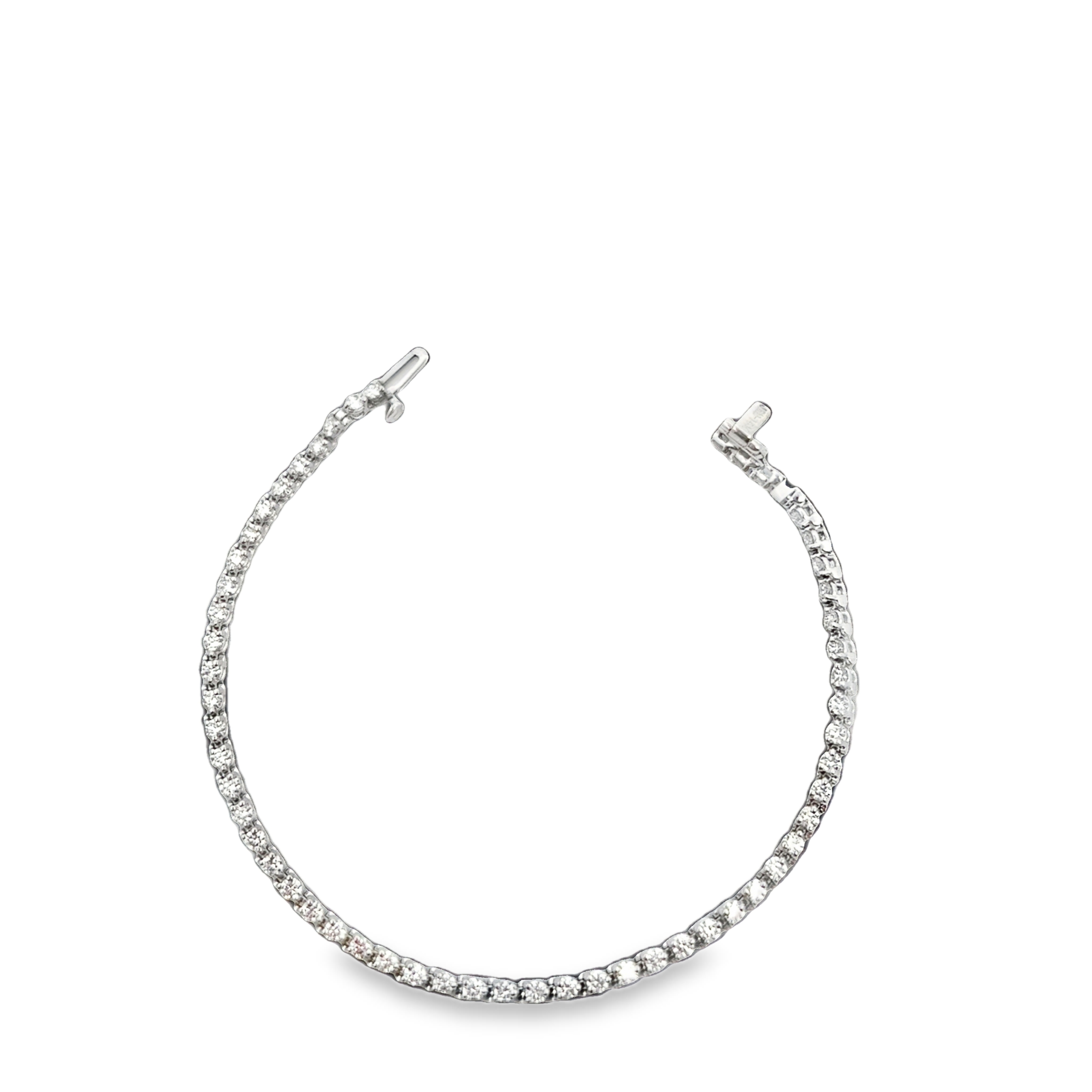 14K WG 2 1/2cttw 3-Prong Diamond Tennis Bracelet