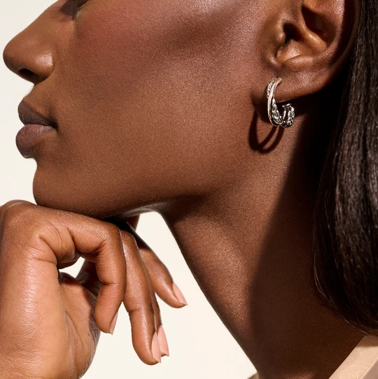 Sterling Silver Essential Crossover Hoops by John Hardy