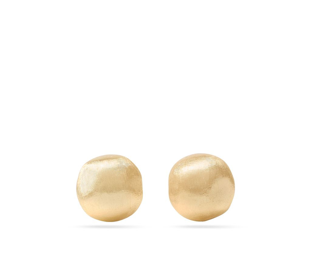 18K YG Africa Gold Round Studs by Marco Bicego