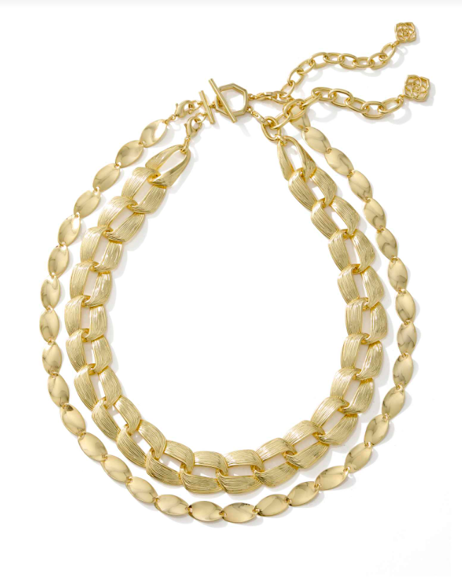 Gold Plated Kira Multi Strand Necklace by Kendra Scott Secondary image