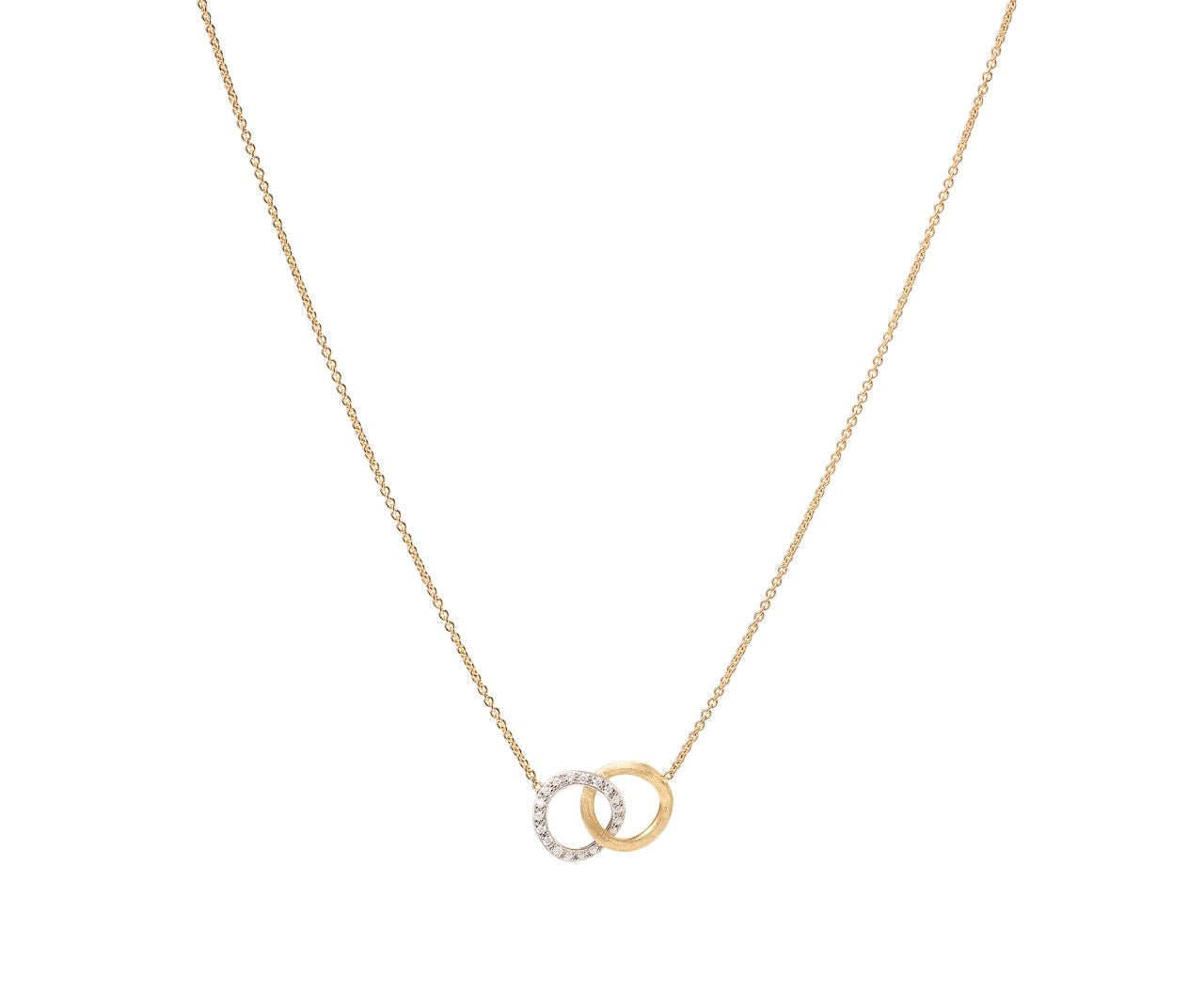 18K Y/WG Jaipur Link Diamond Pave Pendant by Marco Bicego