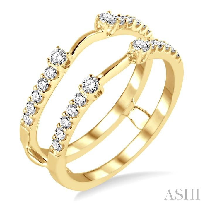 14K YG 3/8cttw Diamond Contour Insert Ring