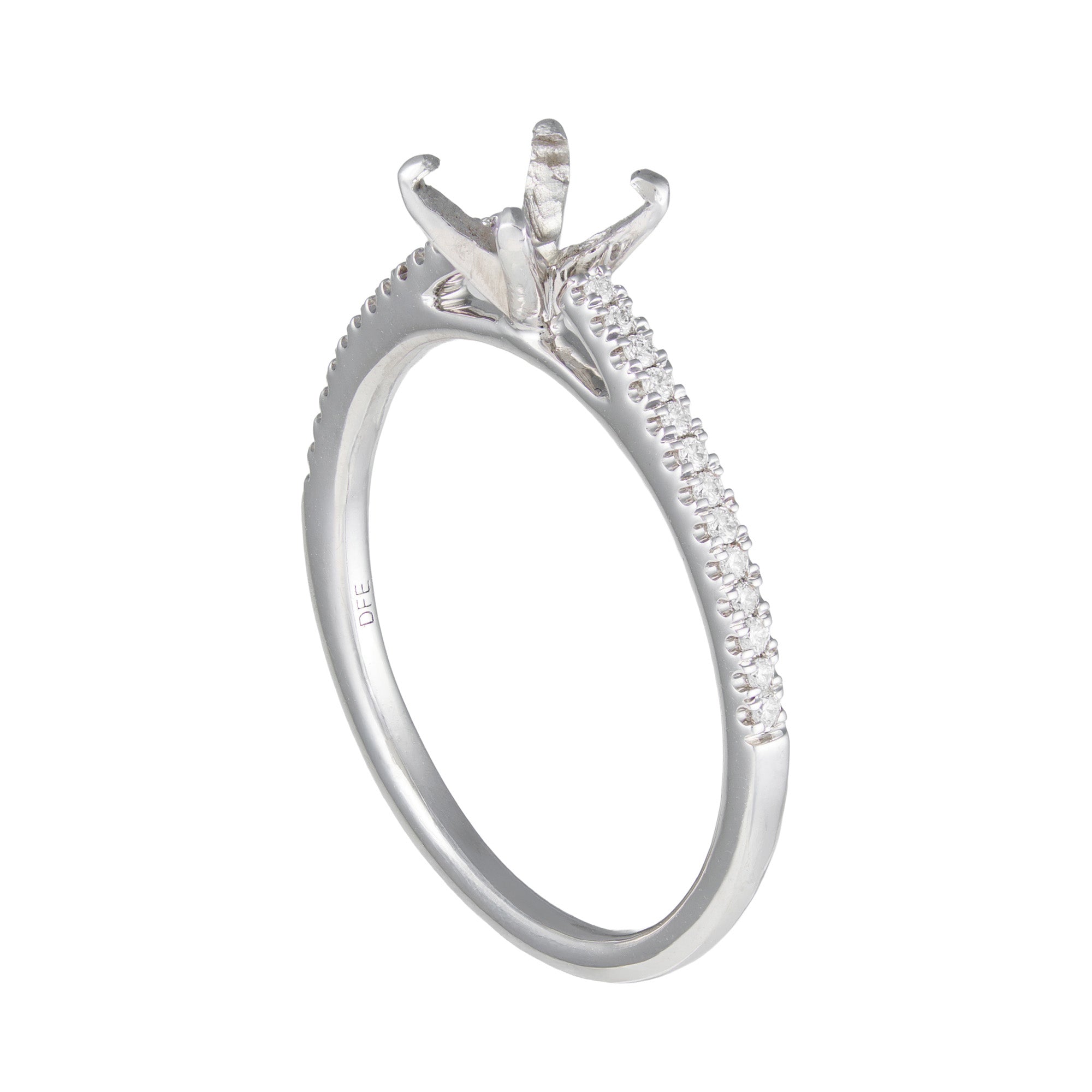 14K White Gold .13cttw Semi Mount by Diamonds Forever