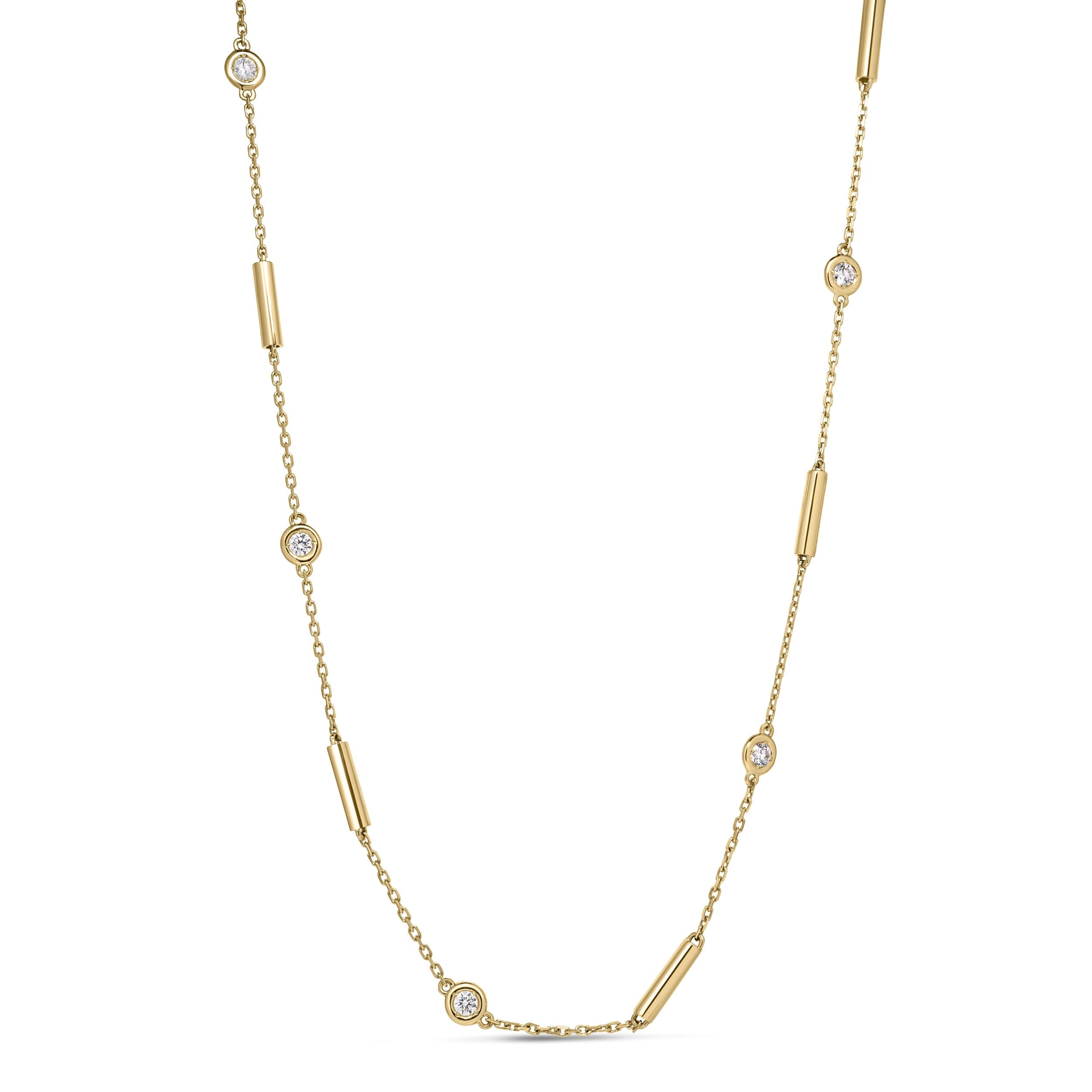 18K YG Diamond by the Inch Necklace by Roberto Coin Main image