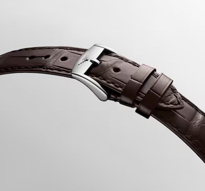 Longines Flagship Heritage Moonphase Watch with Opaline Ivory Dial & Leather Strap