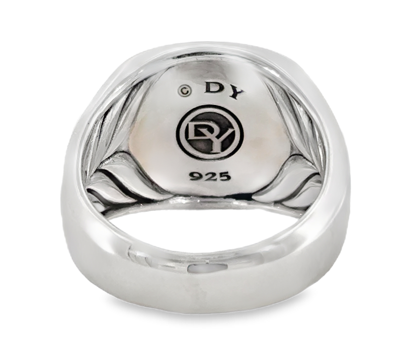 Sterling Silver David Yurman Turquoise Gents Signet Ring