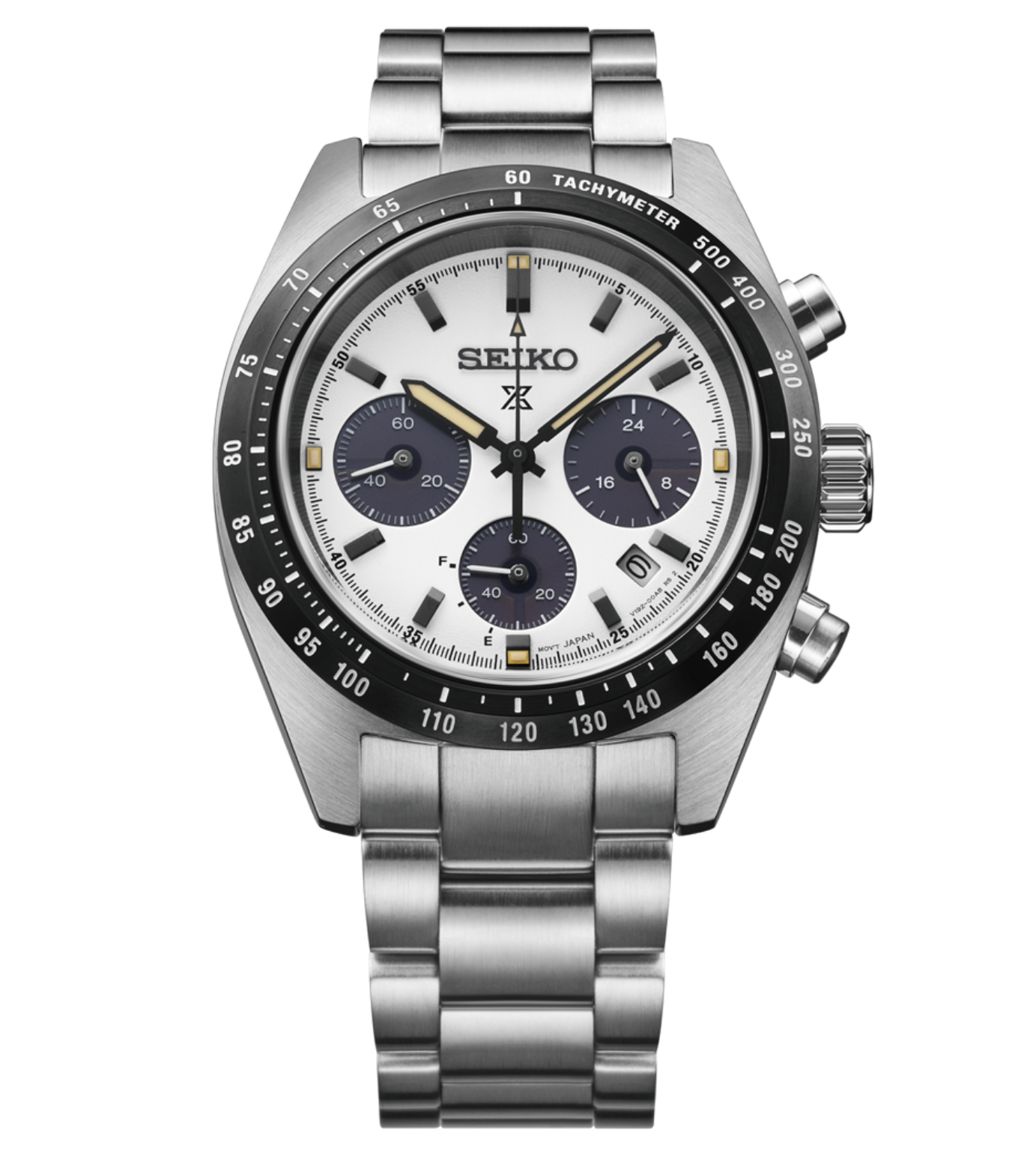 Prospex Speedtimer SS Solar Chronograph White Dial