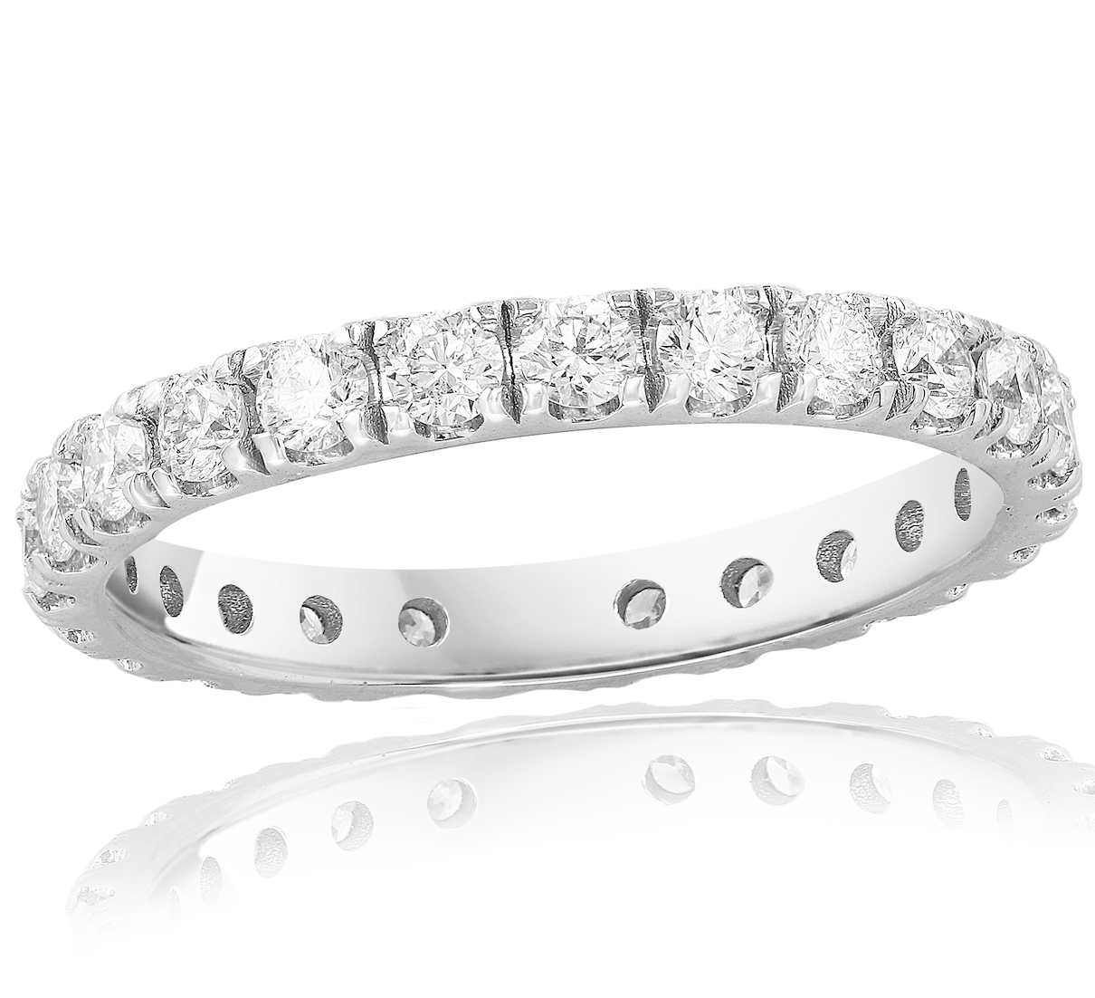 14K White Gold 4cttw Diamond Eternity Band