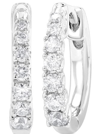 10K WG 1/4cttw Diamond Petite Graduated Huggies Main image