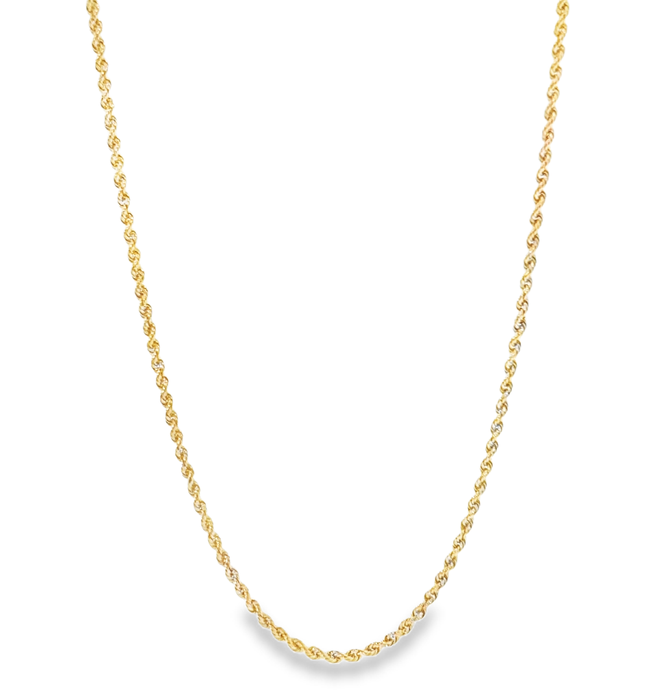 14K Yellow Gold 28" Rope Chain *Estate Item Sold as is, Final Sale* Main image