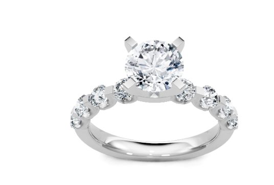 Plat FM Petit Rd Dia Imagine Set Ring 12 Rd Dia=1/4cttw