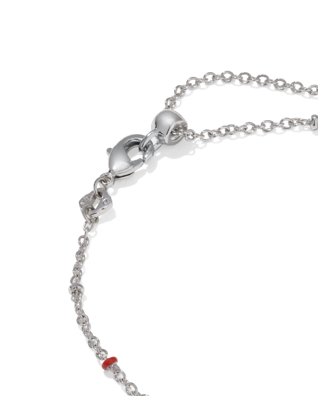 Rhodium Plated Mini Cassidy Chain Bracelet in Cobalt Blue Illusion by Kendra Scott Secondary image