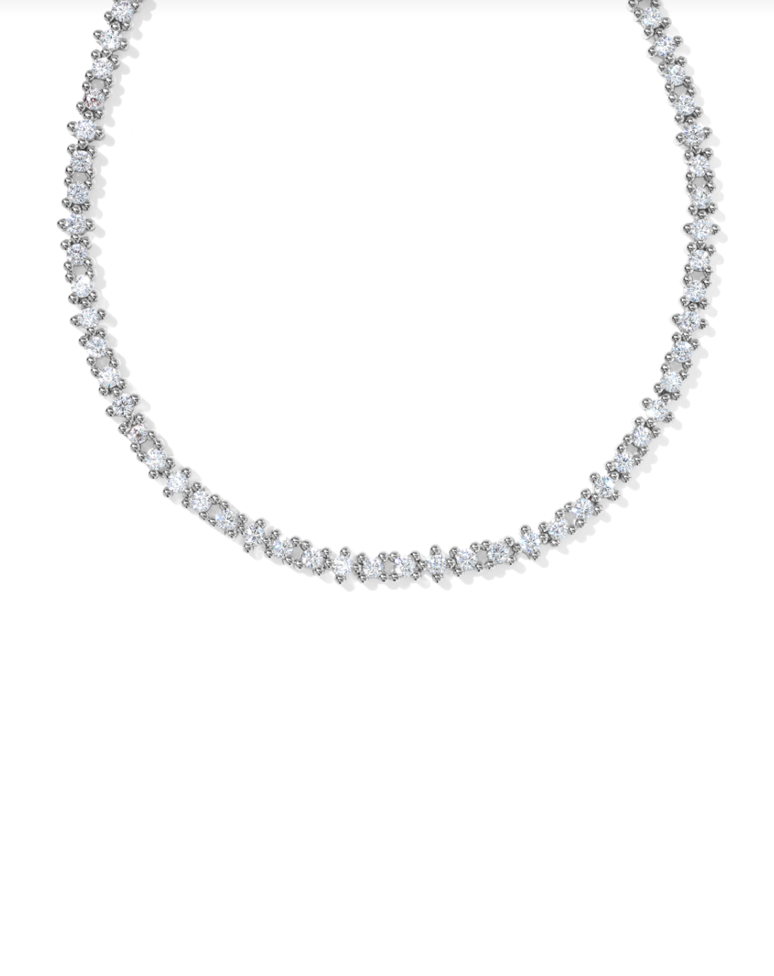 Rhodium Plated Fate Tennis Necklace in White CZ by Kendra Scott Main image