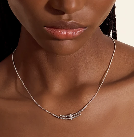 Sterling Silver Spear Pave Diamond Bar Pendant by John Hardy