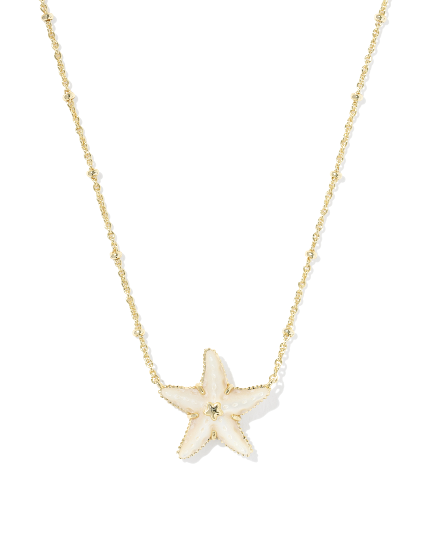 Gold Plated Parker Starfish Pendant in Natural Mother of Pearl by Kendra Scott Main image