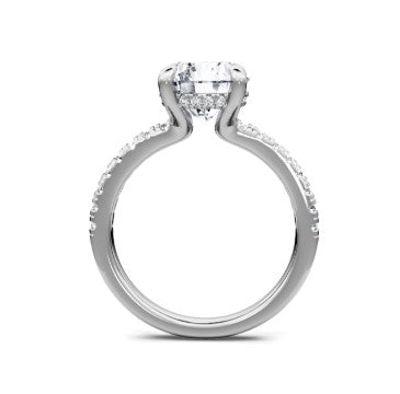 14K WG Round 1/4cttw Diamond Petite Set Hidden Halo Semi-Mount by Imagine Bridal