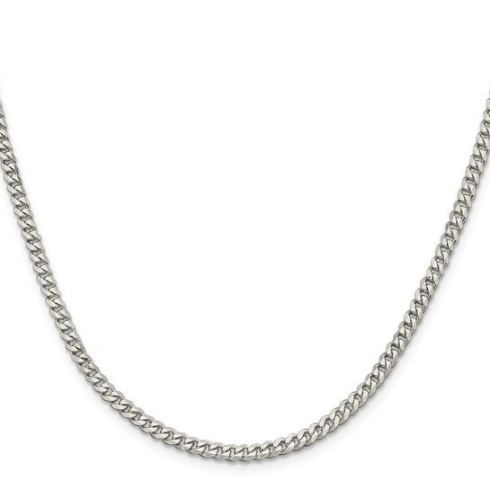 Sterling Silver Rhodium Plated 3.5mm Curb Chain, 22" Main image
