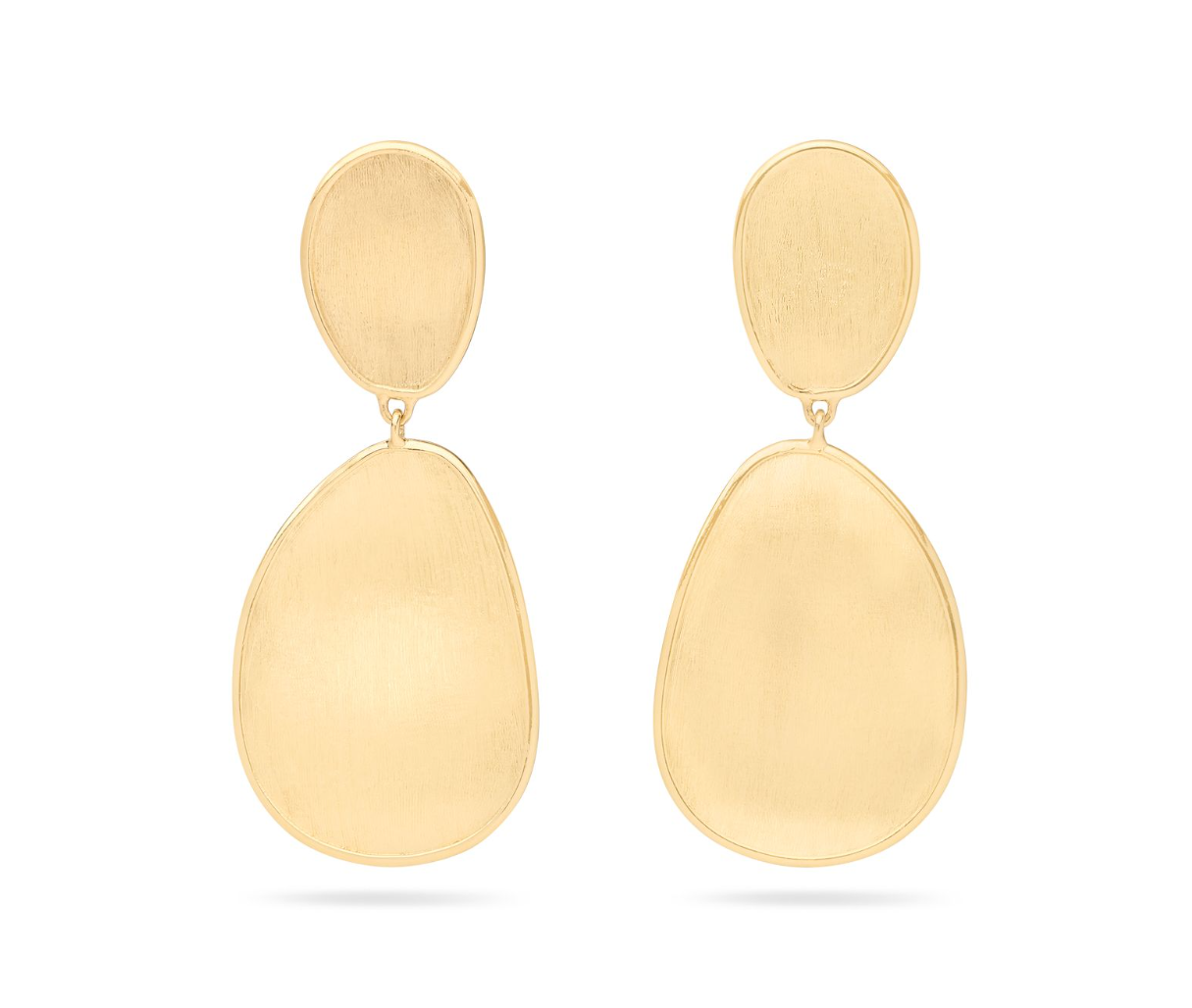 18K Yellow Gold Lunaria Small Double Drop Earrings by Marco Bicego