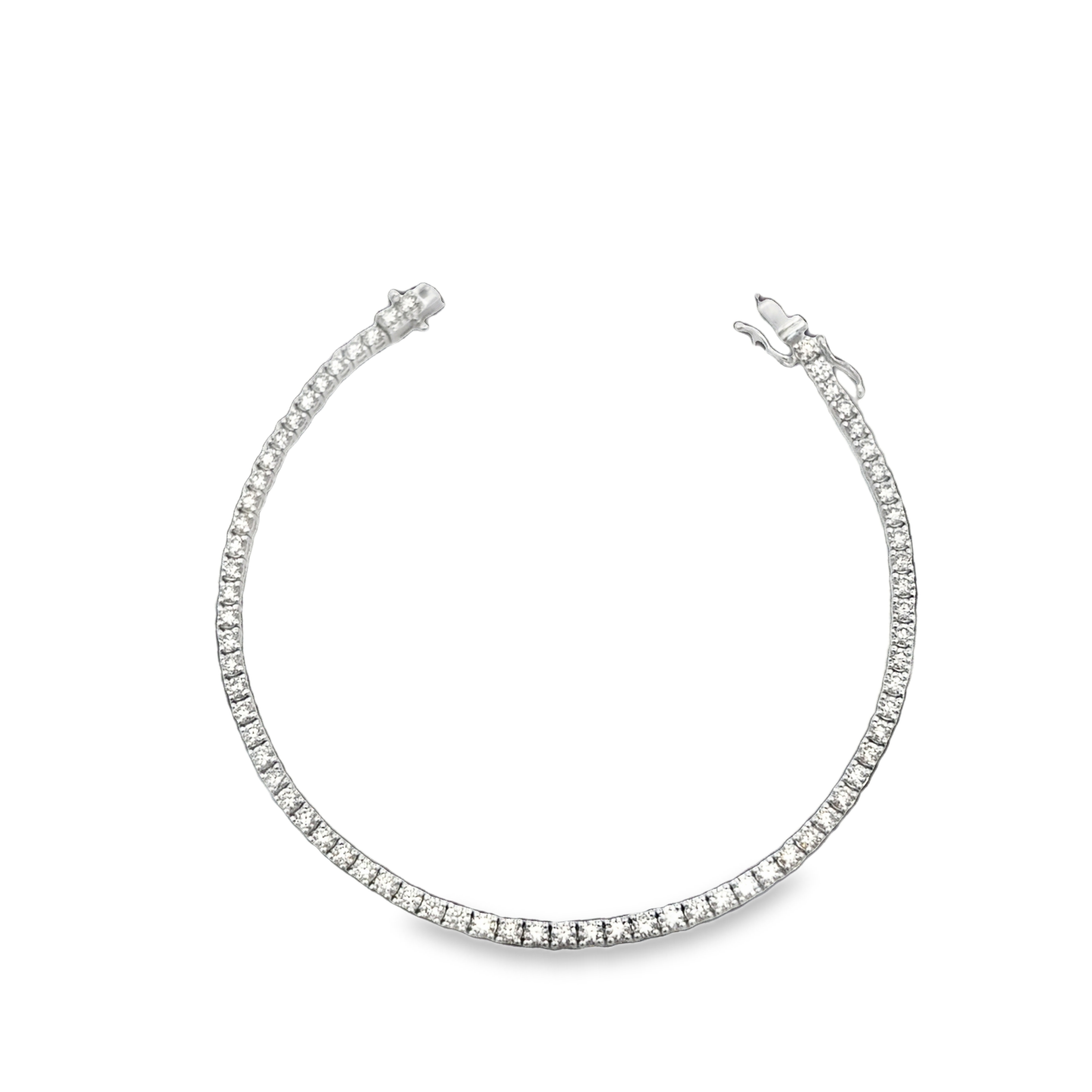 14K WG Diamond Line Tennis Bracelet