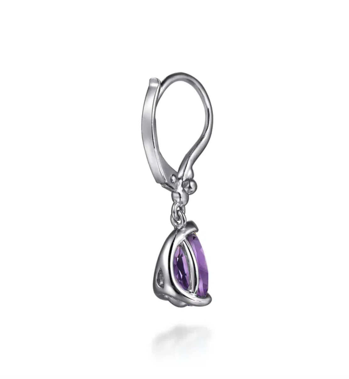 Sterling Silver Bujukan Amethyst Drop Earrings by Gabriel NY Main image