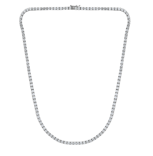 14K White Gold 13cttw Diamond Tennis Necklace