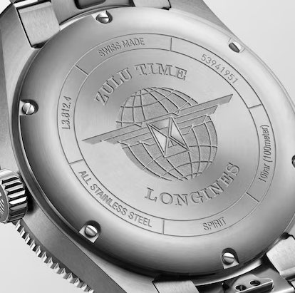 Longines Spirit Zulu Time 42mm GMT Watch with Sunray Blue Dial