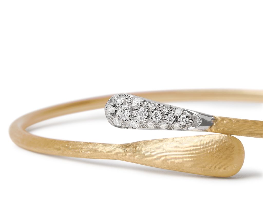 18K Yellow Gold Lucia Diamond Hugging Cuff by Marco Bicego
