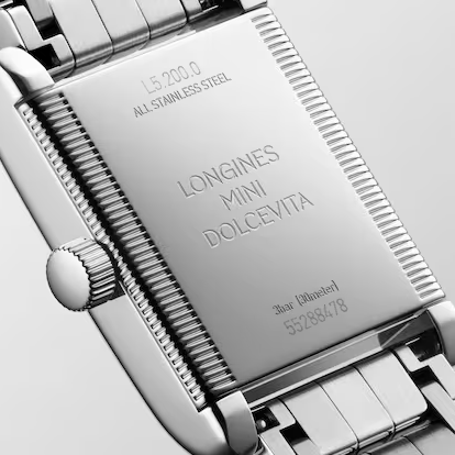 Longines Mini DolceVita Ladies Watch with Silver Flinqué Dial