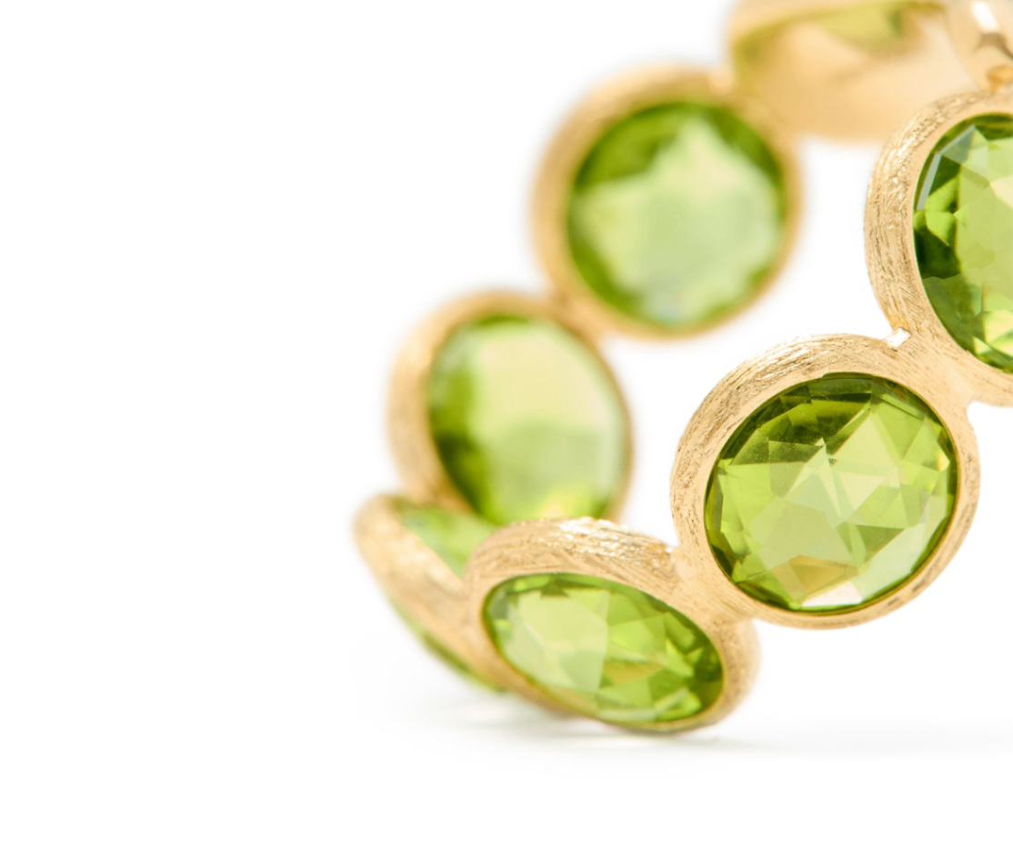 18K Yellow Gold Jaipur Bezel Set Peridot Band by Marco Bicego Secondary image