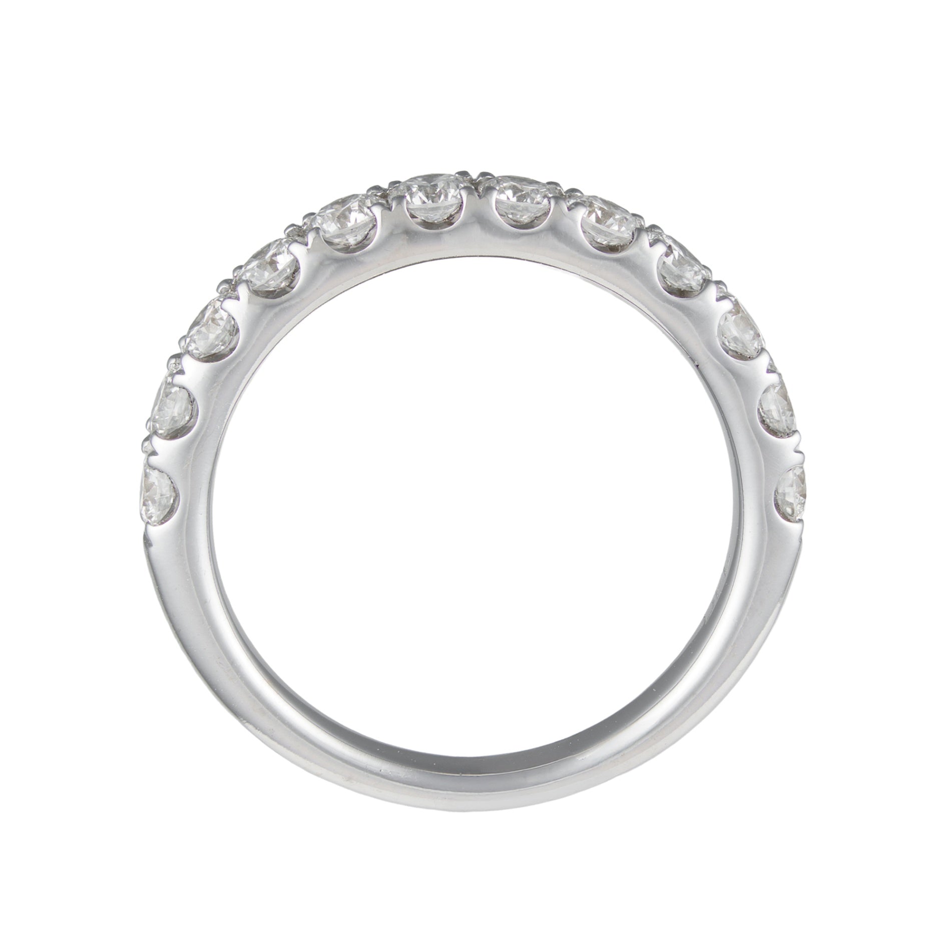 14K White Gold 1cttw Diamond Line Wedding Band by Diamonds Forever