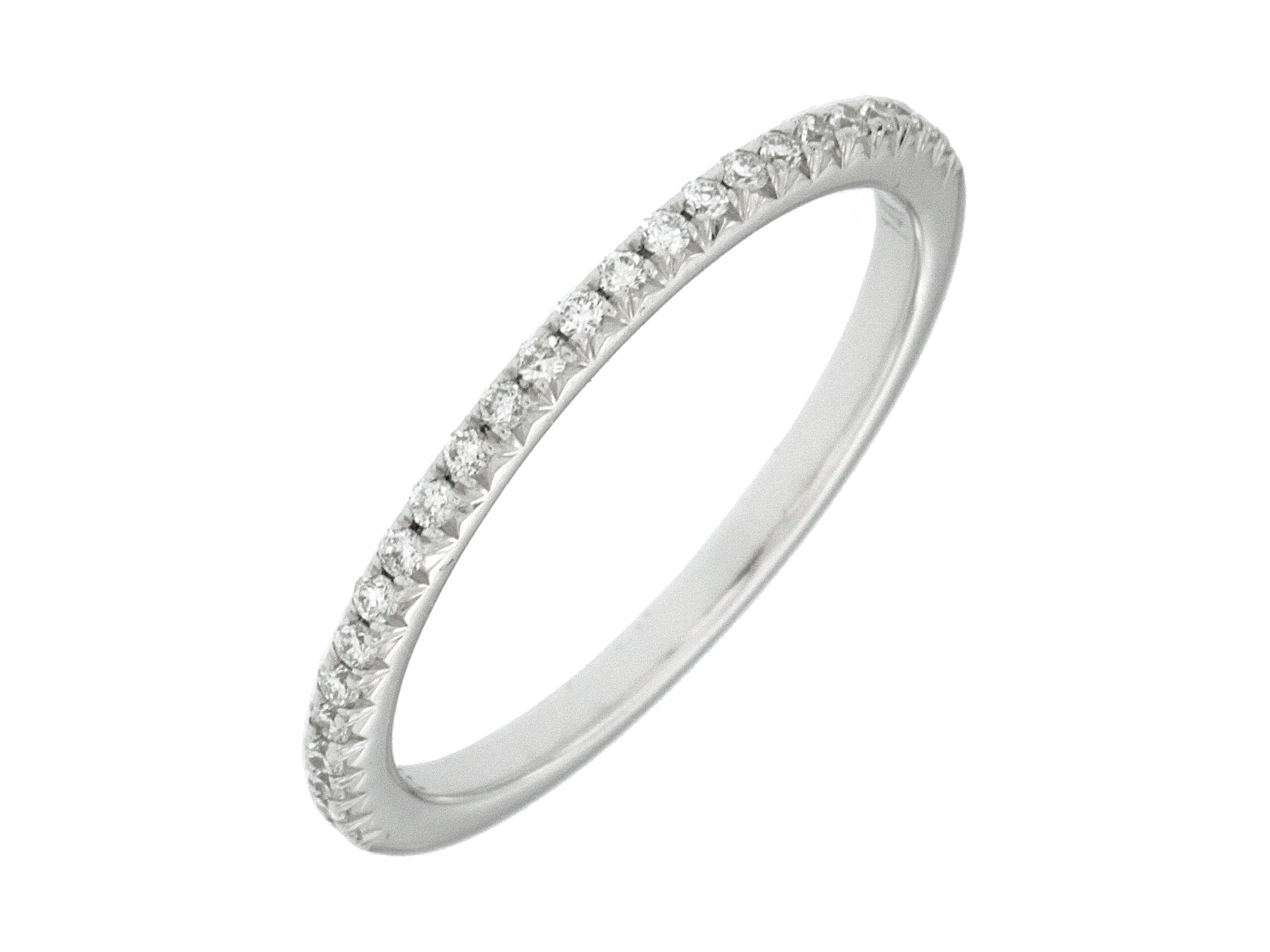 14K WG Petite Diamond Line Wedding Band by Diamonds Forever of U.S.A Main image