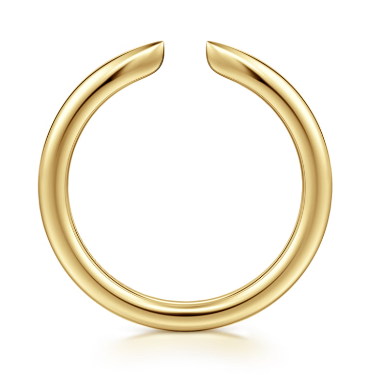 14K Yellow Gold Thin Open Polished Band by Gabriel NY