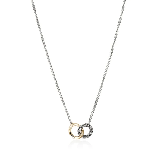 Sterling Silver & 14K Yellow Gold Essentials Interlocking Link Pendant by John Hardy