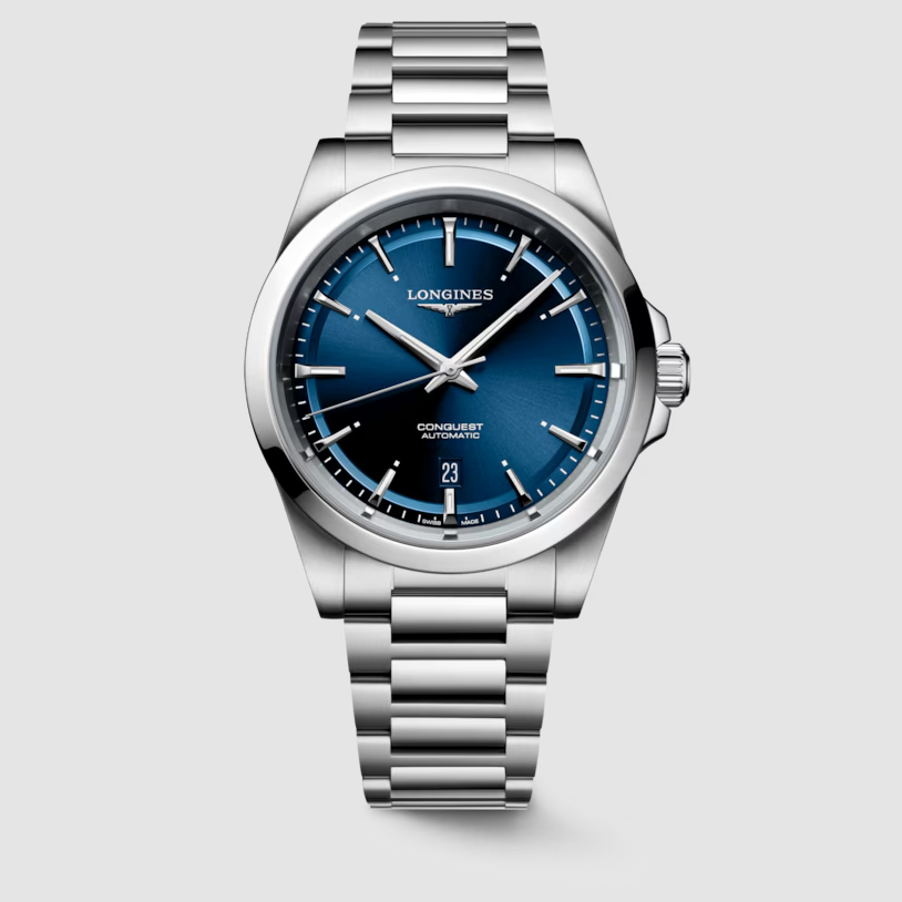 Longines Conquest 41mm Watch with Sunray Blue Dial