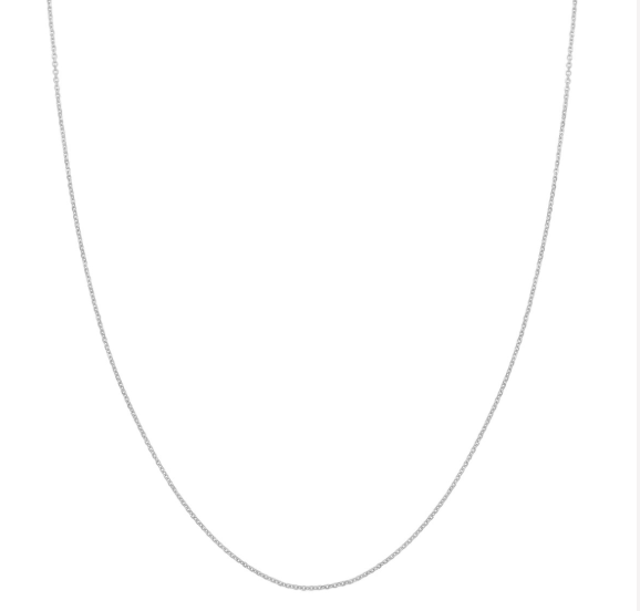 18" 10k Wg 1.05mm D/C Open Cable Chain w/ Lobster Clasp