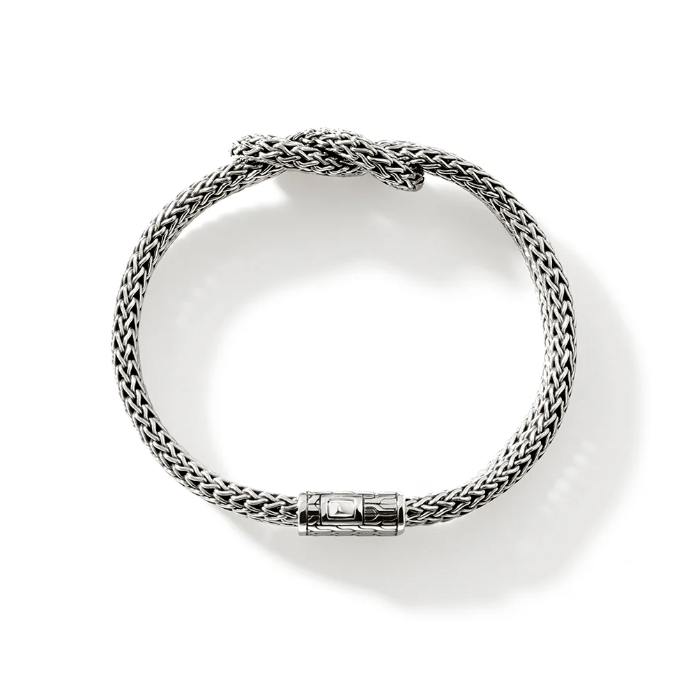 Sterling Silver Love Knot 10mm Double Row Bracelet by John Hardy