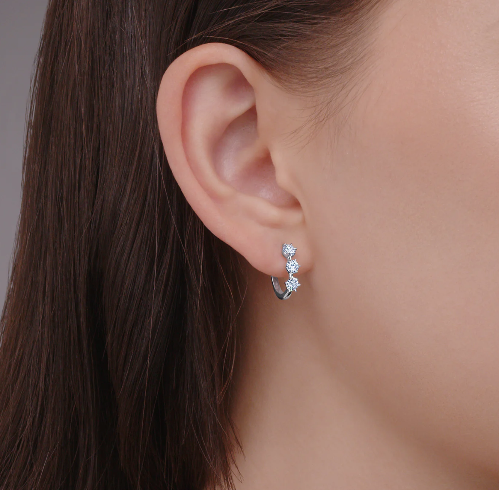 18K White Gold Petite Diamond Starry Night Huggies by KWIAT