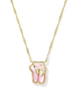 Gold Plated Ballet Short Pendant Necklace in Blush MOP by Kendra Scott Main image